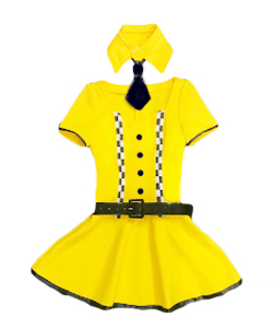 イベントコンパニオンの黄色ワンピ衣装
